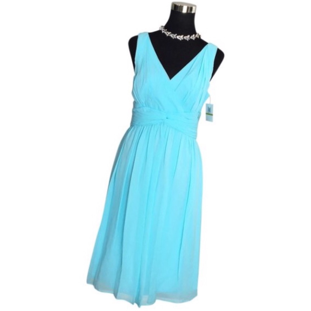 Donna Morgan Jessie Gulfstream Twist Waist Dress